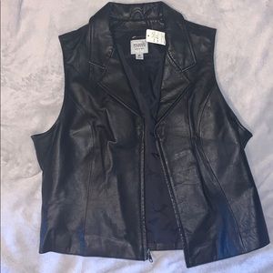 Black Leather Vest